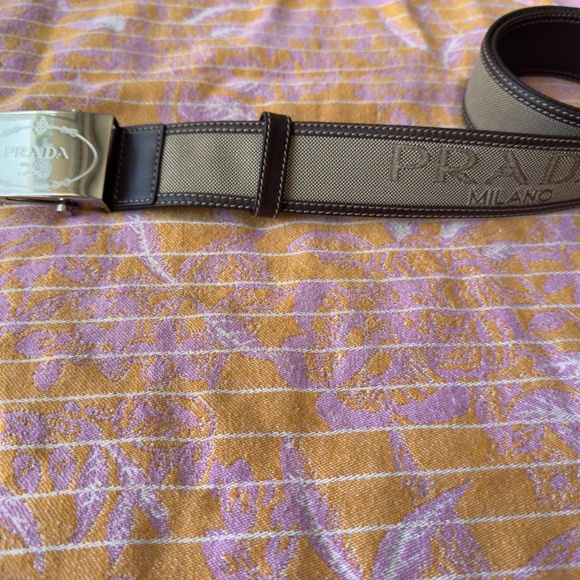 Prada Belt, size 32, Genuine Leather and Fabric, Made in Italy - Picture 3 of 7